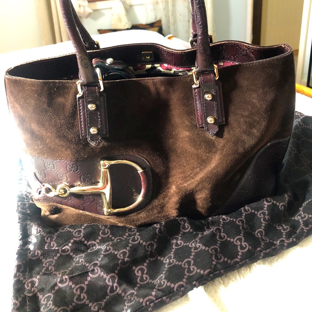 Authentic Guccissima fromChocolate Suede Bag